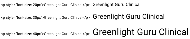 Custom look with HTML code – Clinical